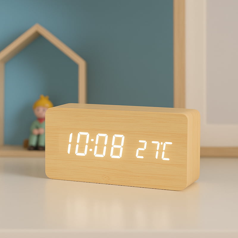 réveil bois écologique