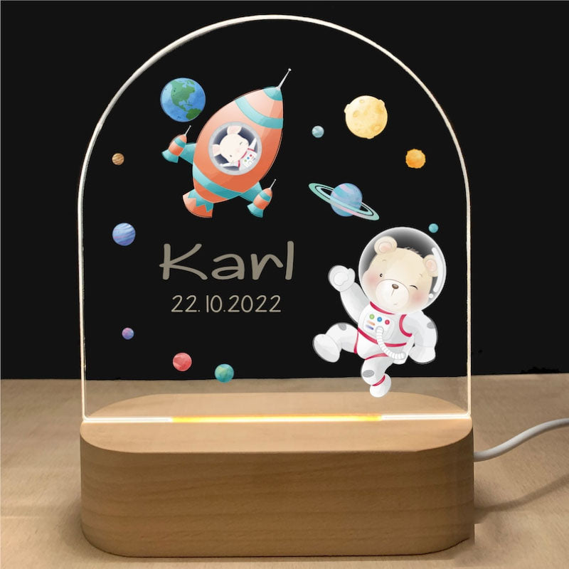 Veilleuse enfant astronaute