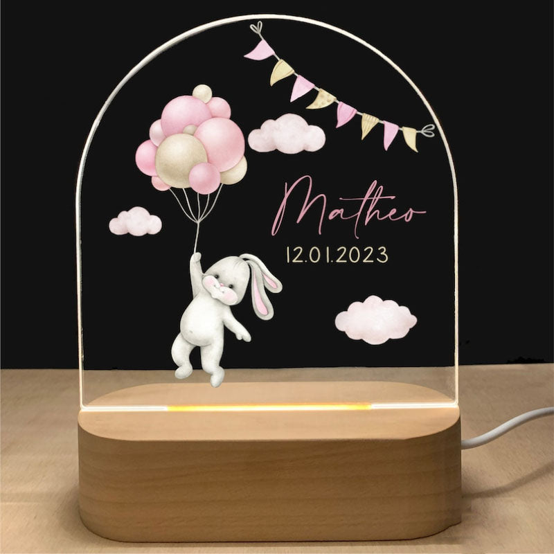 Lampe lapin et ballons