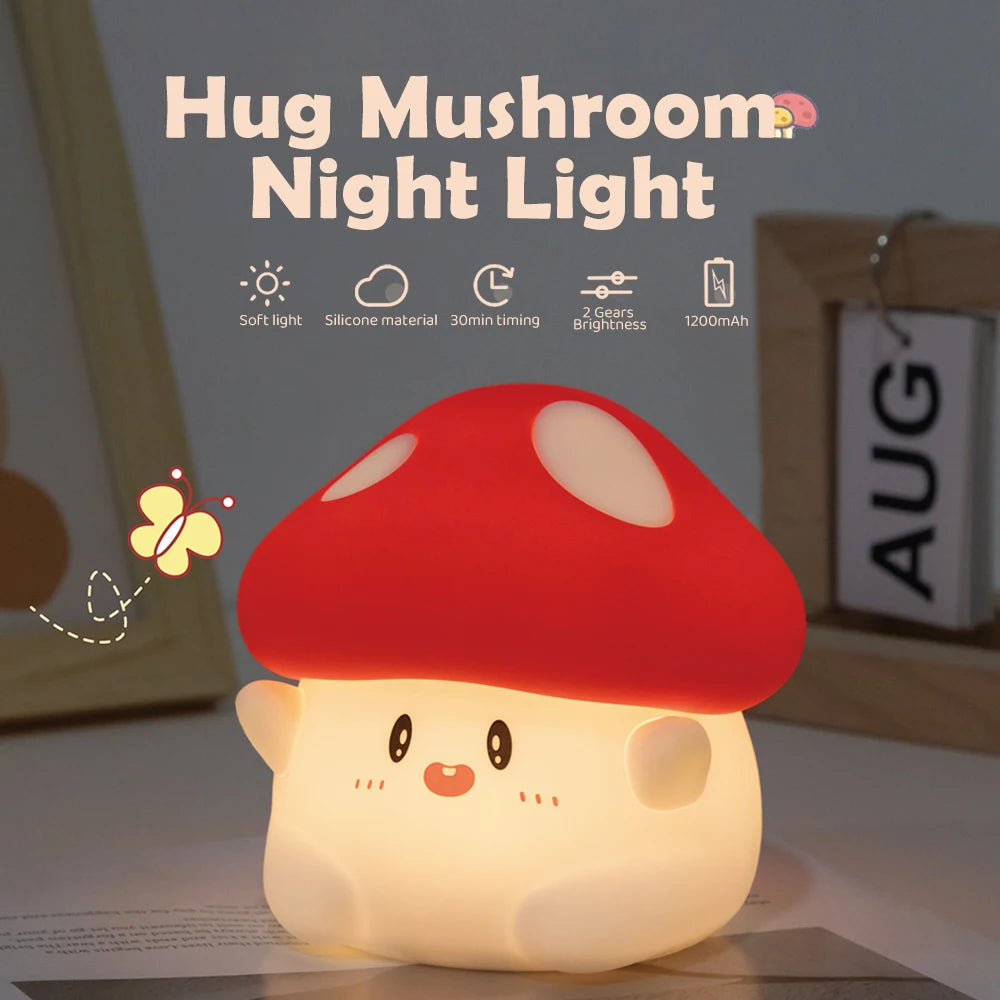Veilleuse bébé forme champignon