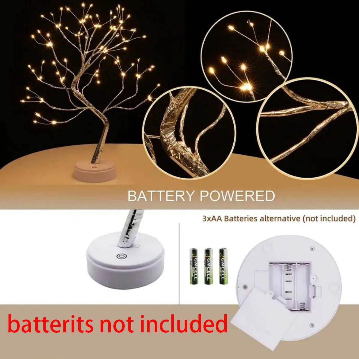 Lampe d'ambiance LED arbre