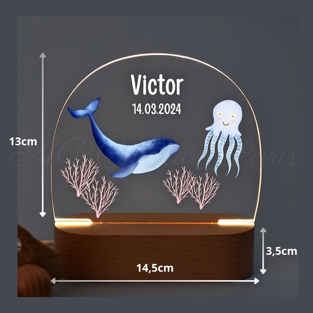 lampe personnalisée océan