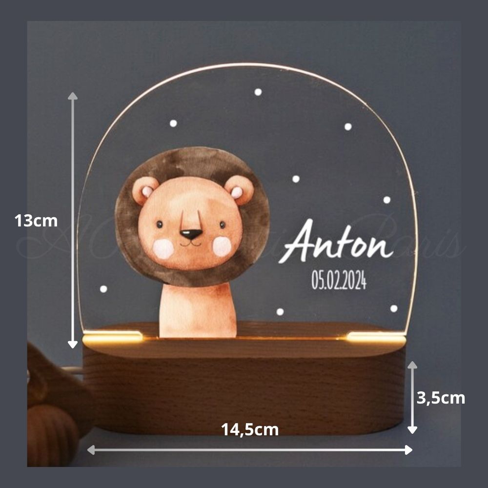 lampe LED bébé lion