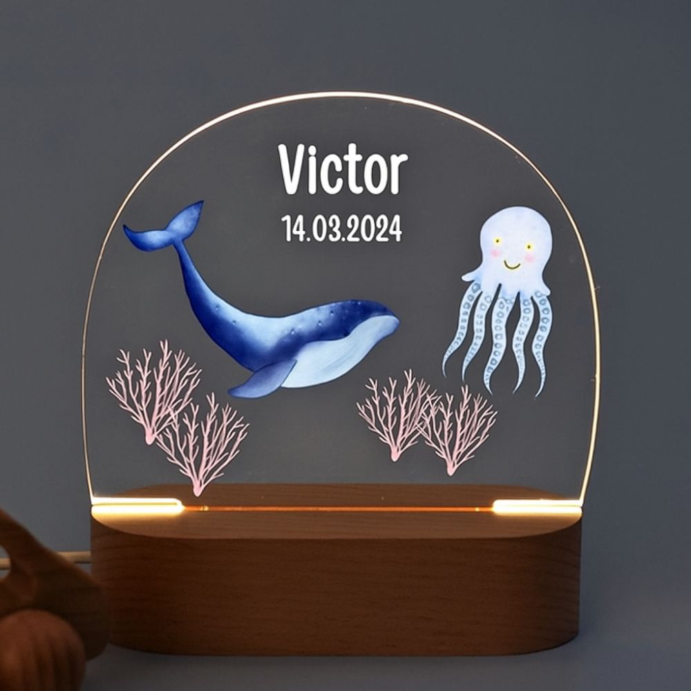 lampe baleine personnalisée