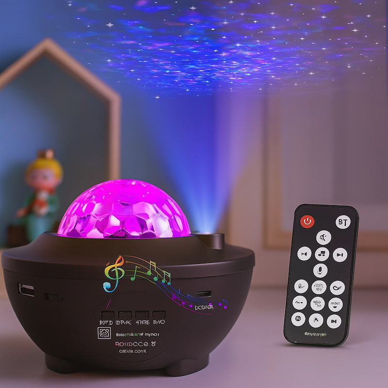 Veilleuse projection plafond musicale