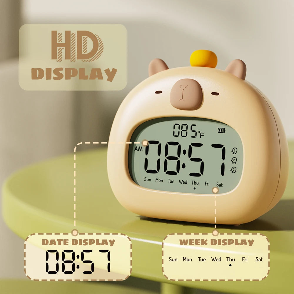 horloge numérique capybara