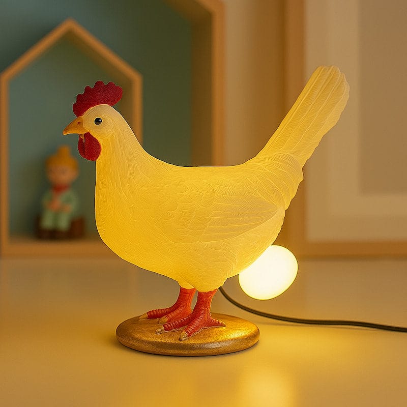 Lampe poule humour
