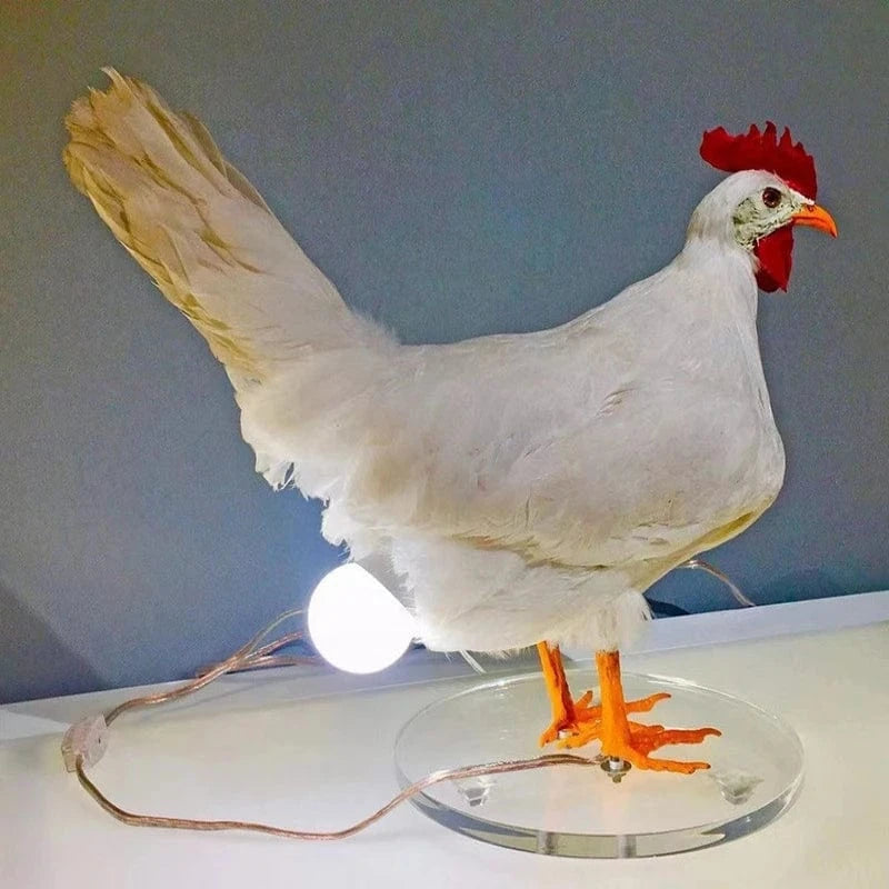 Lampe déco poule