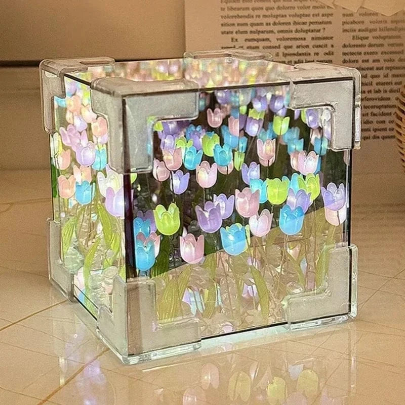 éclairage de nuit floral