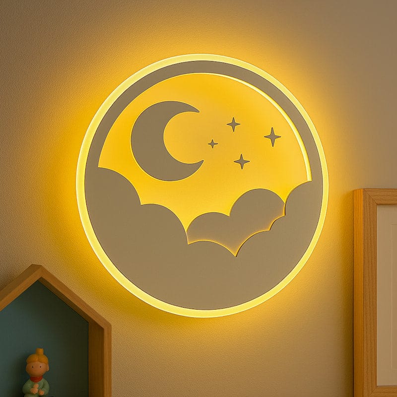 Veilleuse lune murale LED