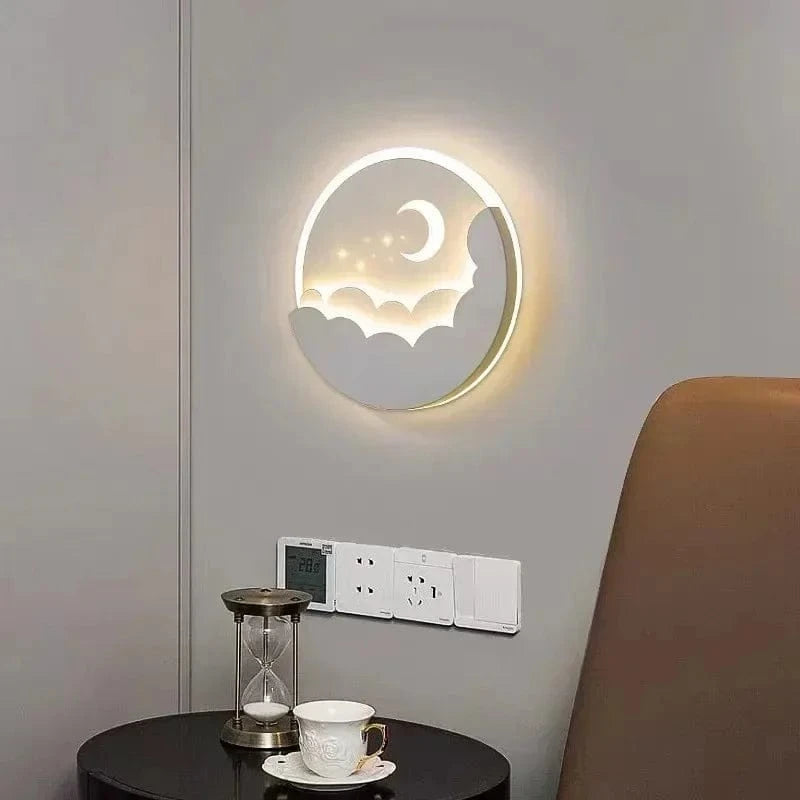 Décoration minimaliste lune murale