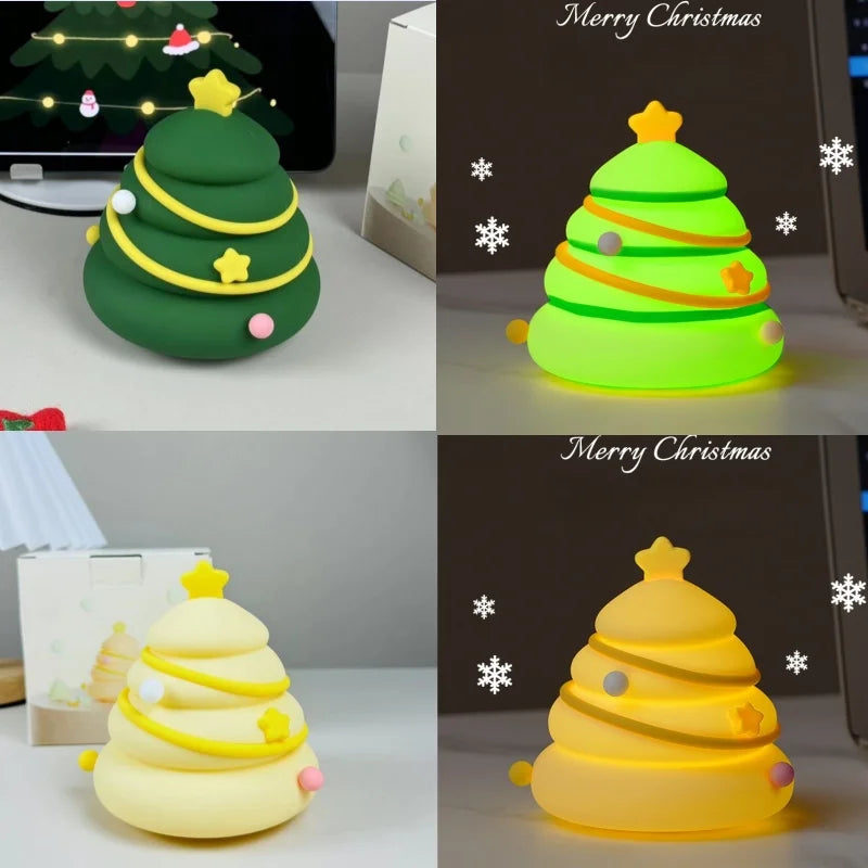 Veilleuse festive silicone sapin