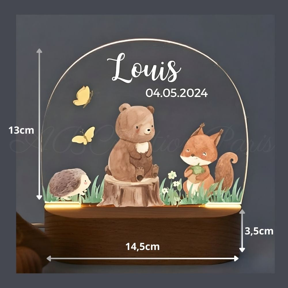 veilleuse animaux forêt