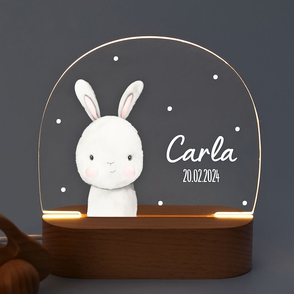 Veilleuse personnalisée lapin