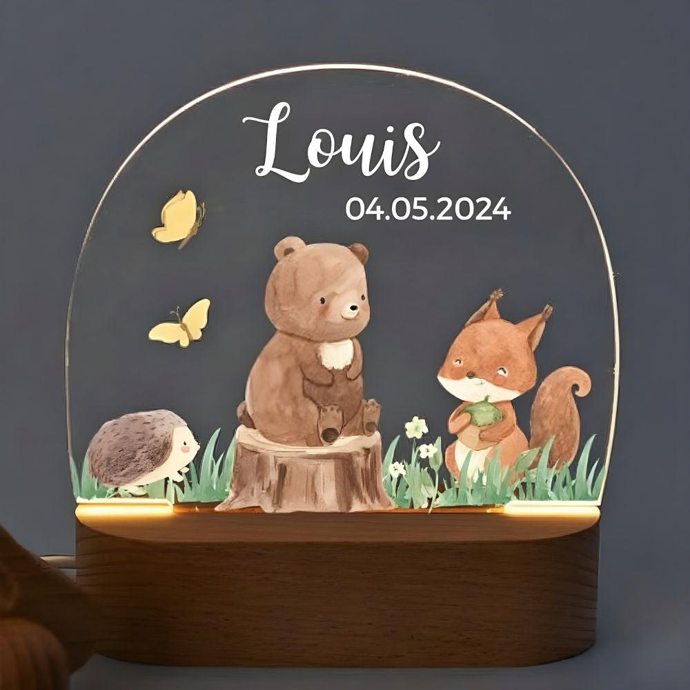 veilleuse bébé forêt