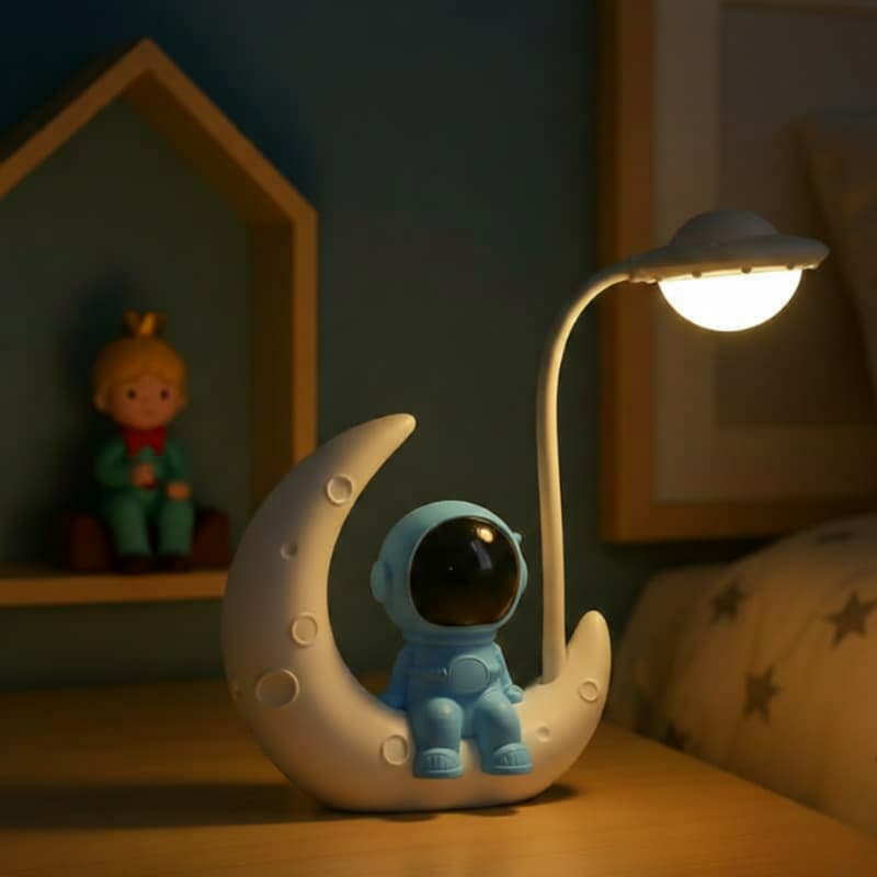 Veilleuse astronaute croissant
